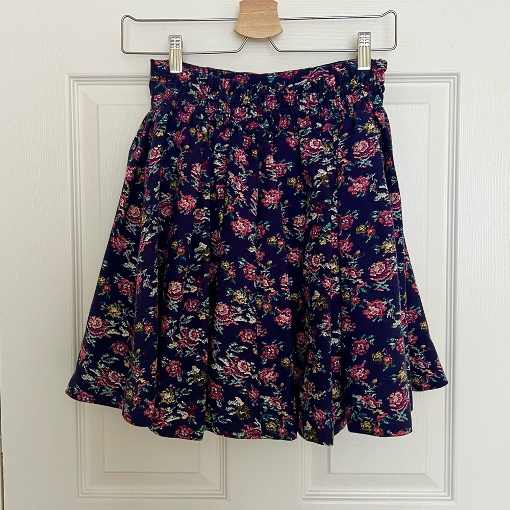 Floral Mini Circle Skirt